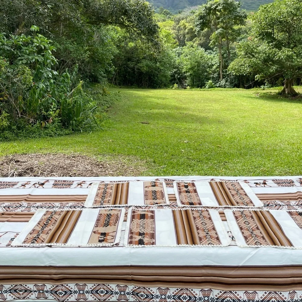 Vintage Tablecloth and Placemats Set Costa Rica or Peru